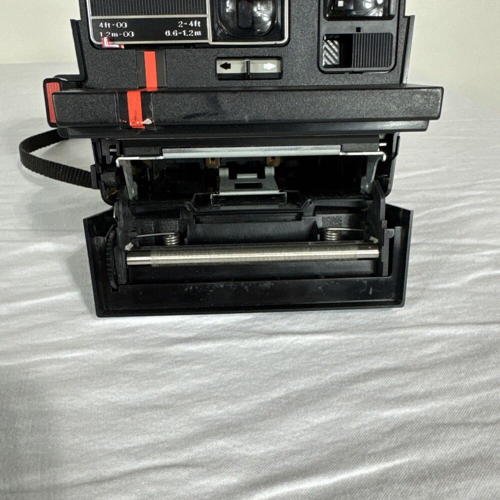Polaroid Onestep Flash 600 Vintage Instant Film Camera Red Stripe - Picture 7 of 9